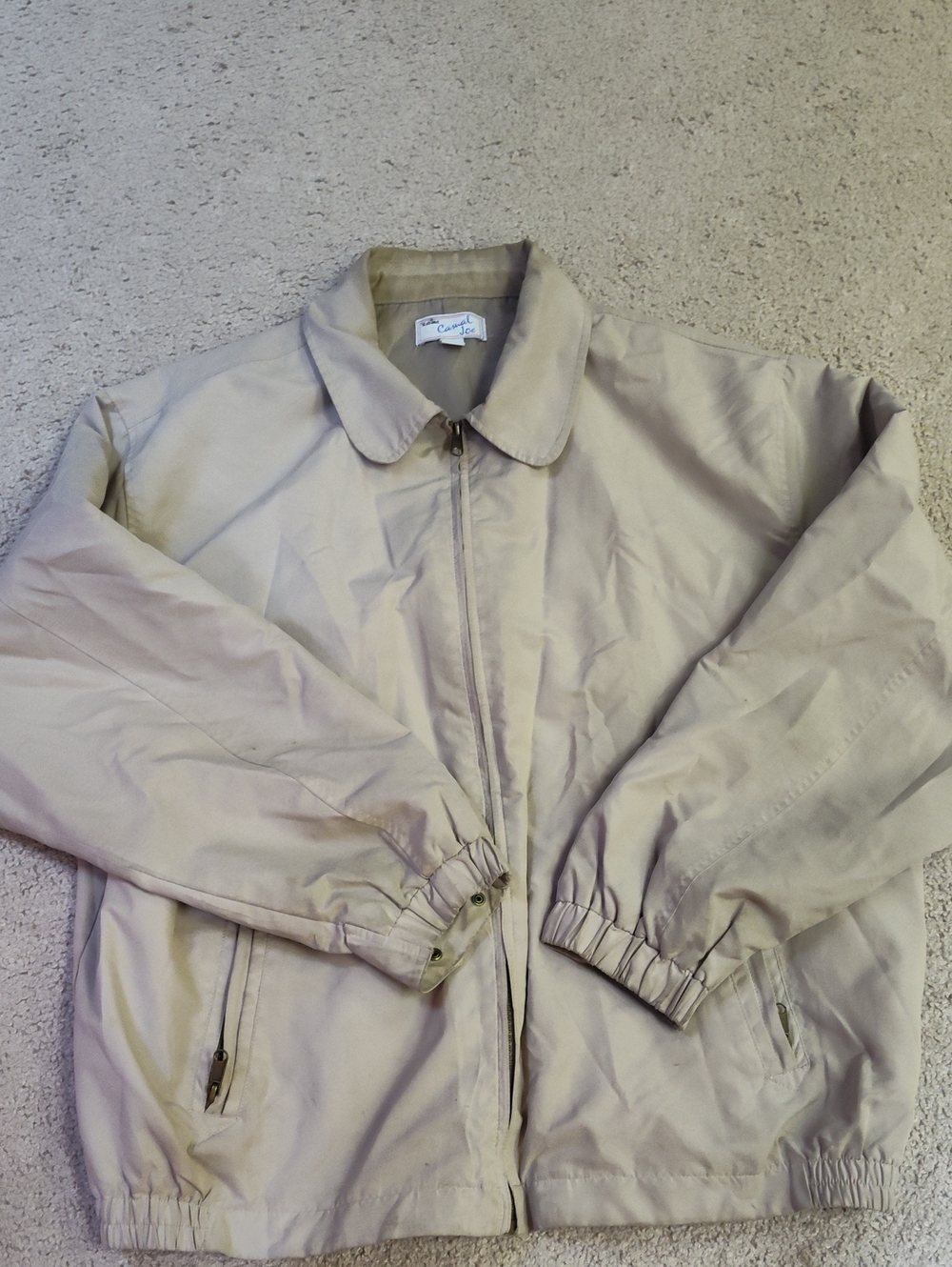 Casual Joe Beige Zip-Front Jacket